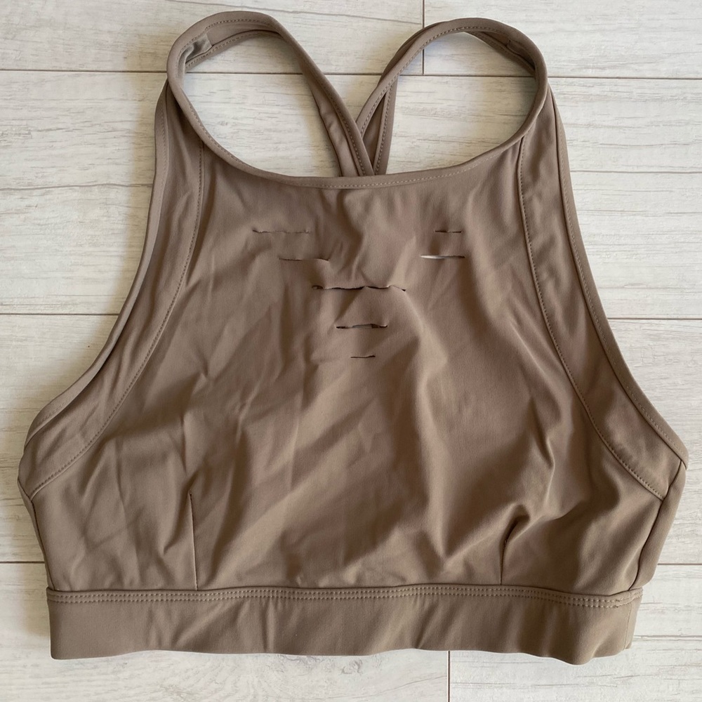 Alo High Neck Ripped Bra